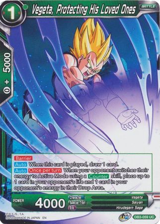 Vegeta, Protecting His Loved Ones (DB3-059) [Giant Force]
