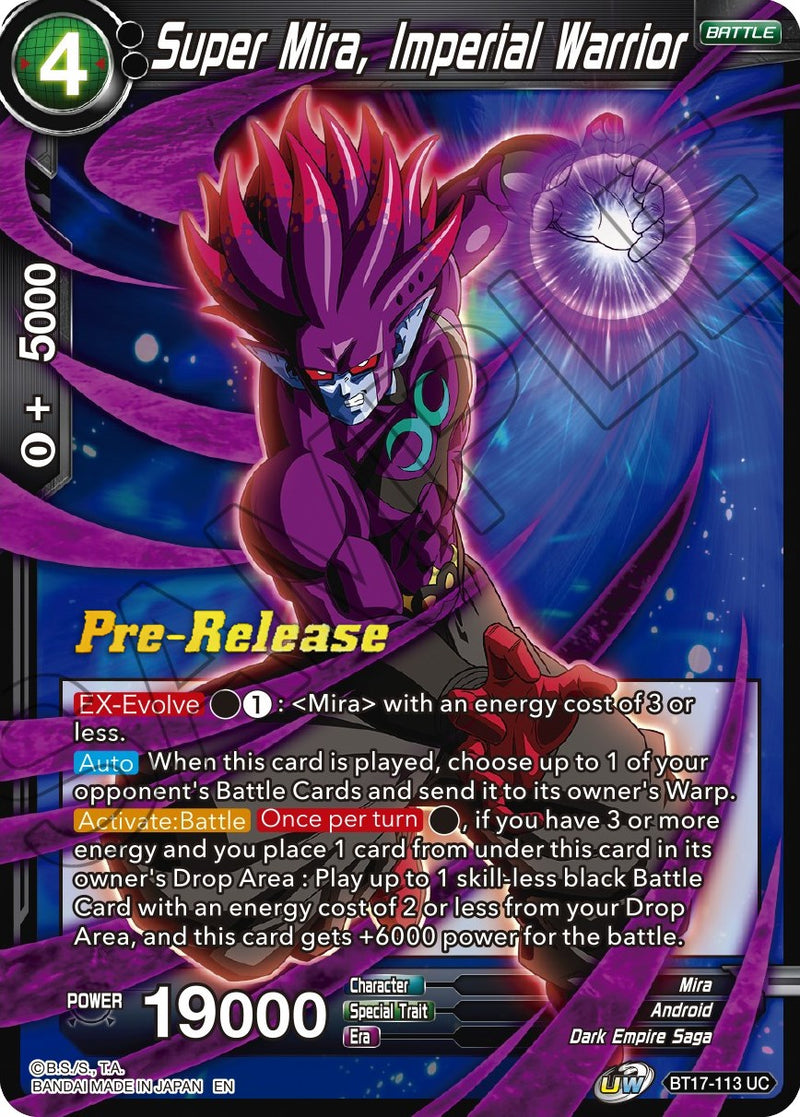 Super Mira, Imperial Warrior (BT17-113) [Ultimate Squad Prerelease Pro