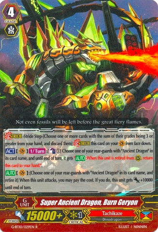 Super Ancient Dragon, Burn Geryon (G-BT10/029EN) [Raging Clash of the Blade Fangs]