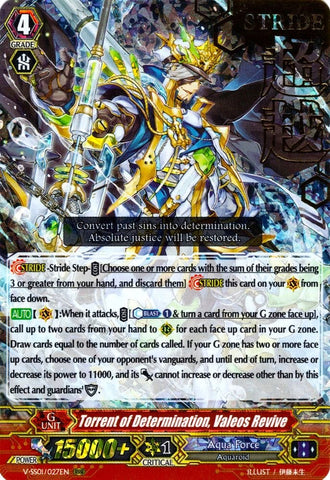 Torrent of Determination, Valeos Revive (Hot Stamped) (V-SS01/027EN) [Premium Collection 2019]