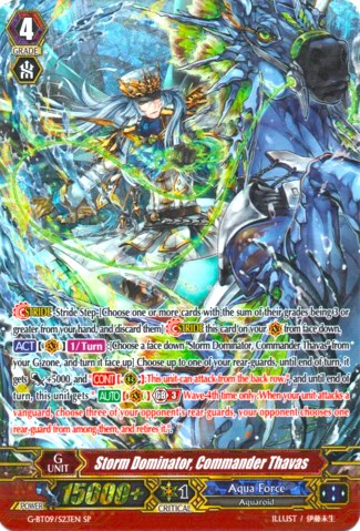 Storm Dominator, Commander Thavas (G-BT09/S23EN) [Divine Dragon Caper]