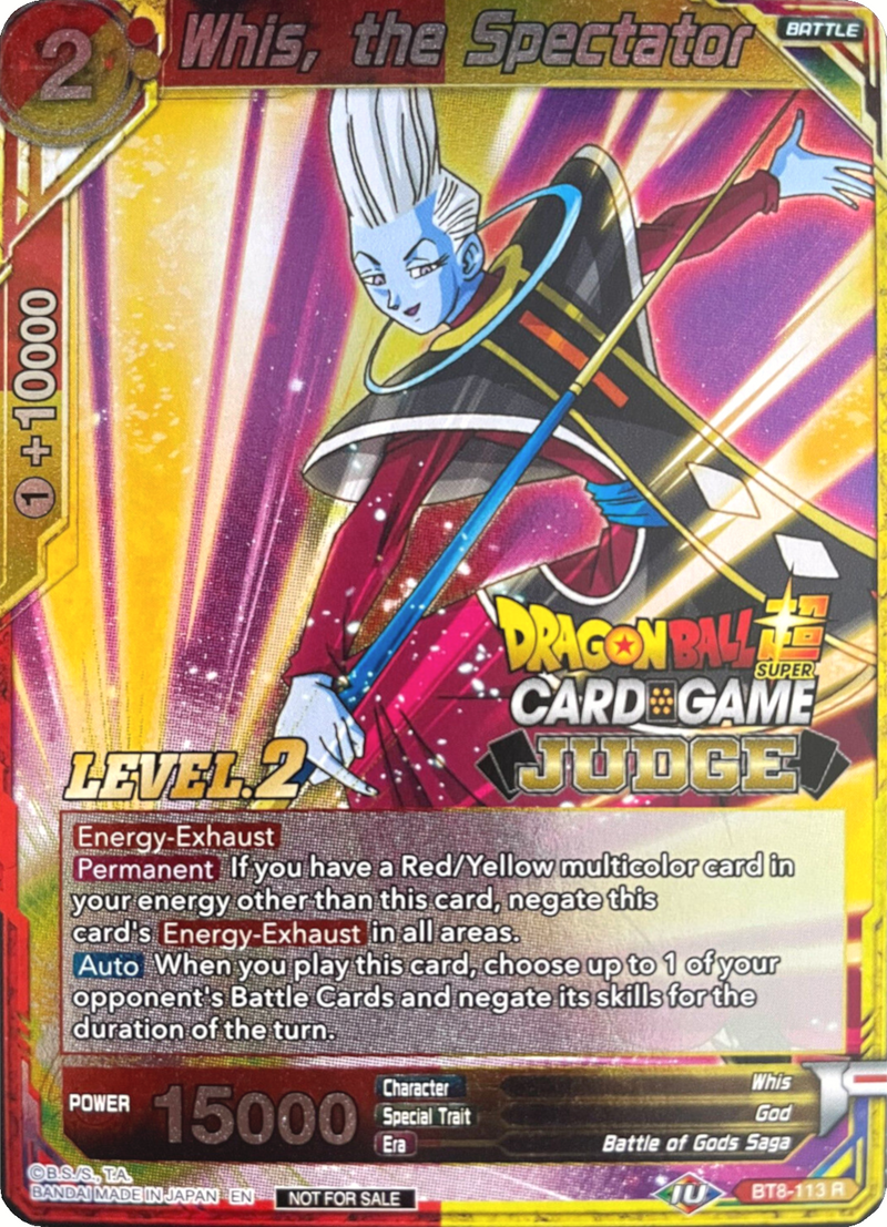 Whis, the Spectator (Level 2) (BT8-113) [Judge Promotion Cards]