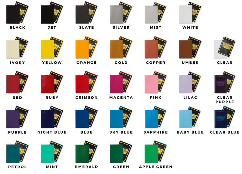 Dragon Shield Matte 100ct Standard Colour Sleeves